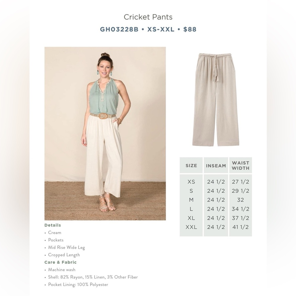 Cricket Pants NWT size Small
